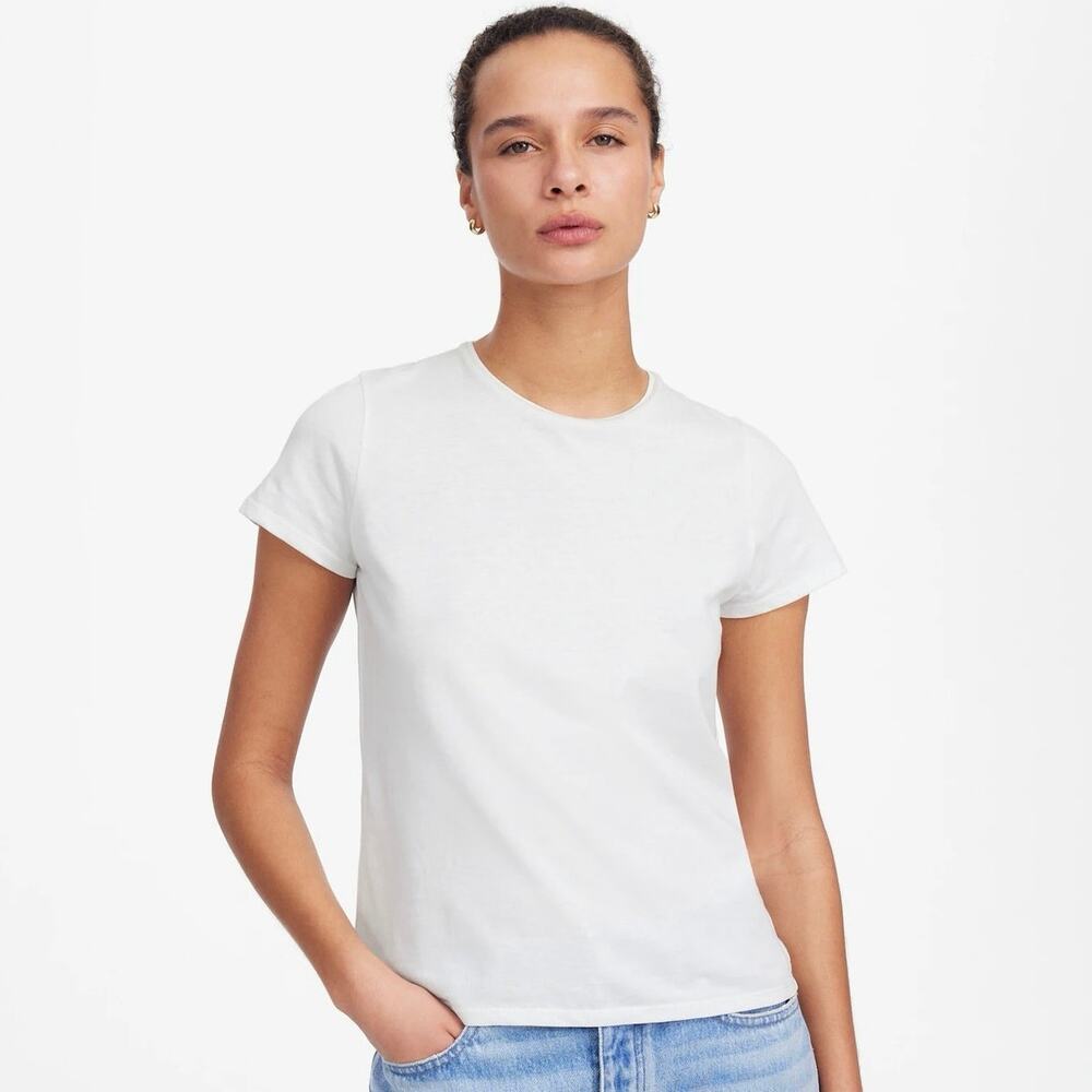 NWT Madewell Essential Slim Tee in Lightweight Cotton White Size XS